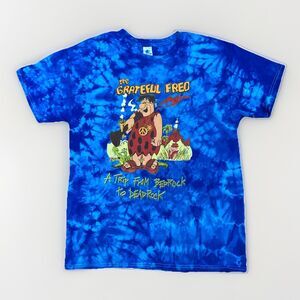 Vintage Grateful Fred Hippie Smoke Blue Tie Dye Grateful Dead Rare Size Large